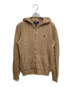 POLO RALPH LAURENポロ・ラルフローレン）の古着「ケーブルニットパーカー」｜ベージュ