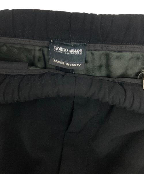 GIORGIO ARMANI（ジョルジョアルマーニ）GIORGIO ARMANI (ジョルジョアルマーニ) ワイドイージーパンツ ブラック サイズ:50の古着・服飾アイテム