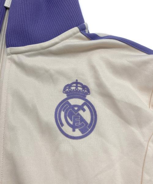 adidas（アディダス）adidas (アディダス) レアル・マドリード トラックトップ パープル×ベージュ サイズ:Lの古着・服飾アイテム