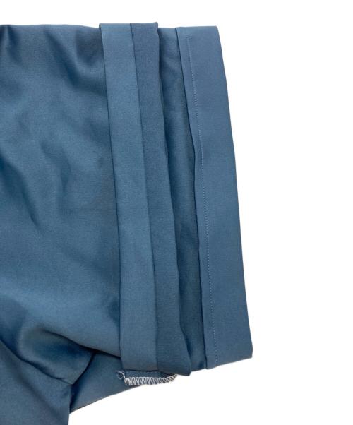 CAMPOS（-）CAMPOS (-) エコレザー切替キューバシャツ ブルー サイズ:50の古着・服飾アイテム