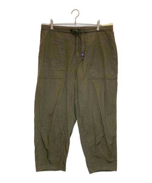 THE NORTHFACE PURPLELABEL（ザ・ノースフェイス パープルレーベル）THE NORTHFACE PURPLELABEL (ザ・ノースフェイス パープルレーベル) Ripstop Wide Cropped Pants カーキ サイズ:36の古着・服飾アイテム
