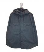 MODMNTモドメント）の古着「TWEED KNIT HOODED SHIRT」｜グレー