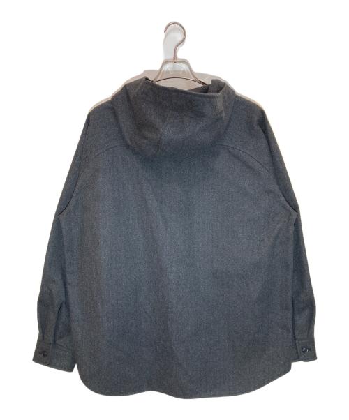 MODMNT（モドメント）MODMNT (モドメント) TWEED KNIT HOODED SHIRT グレー サイズ:Ⅿの古着・服飾アイテム