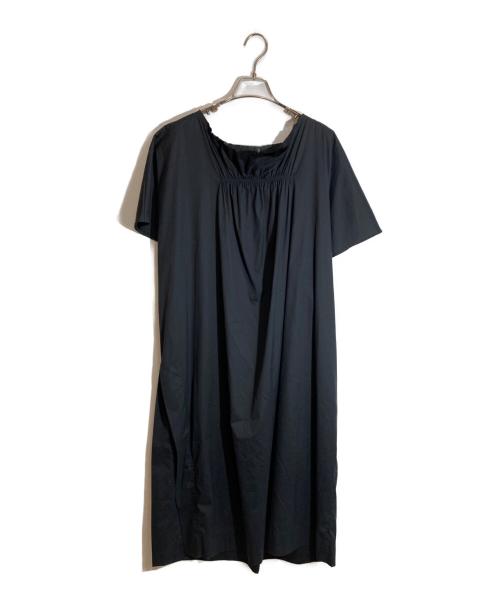 DES PRES（デ プレ）DES PRES (デ プレ) コットンストレッチブロード ギャザーワンピース ブラック サイズ:SIZE Freeの古着・服飾アイテム