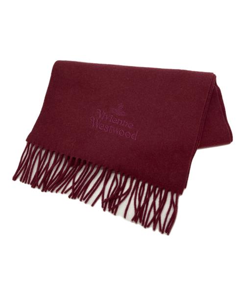 Vivienne Westwood（ヴィヴィアンウエストウッド）Vivienne Westwood (ヴィヴィアンウエストウッド) ロゴマフラー ボルドー サイズ:-の古着・服飾アイテム