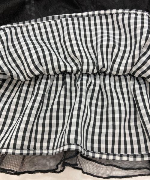 Snidel（スナイデル）Snidel (スナイデル) ギャザーフリルオフショルブラウス ホワイト×ブラック サイズ:SIZE Freeの古着・服飾アイテム
