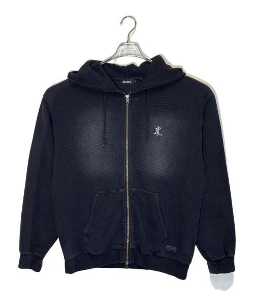 X-LARGE（エクストララージ）X-LARGE (エクストララージ) FADED WAFFLE ZIP UP HOODED SWEATSHIRT ブラック サイズ:Ⅿの古着・服飾アイテム