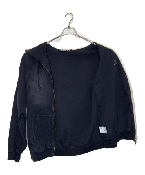 X-LARGE（エクストララージ）X-LARGE (エクストララージ) FADED WAFFLE ZIP UP HOODED SWEATSHIRT ブラック サイズ:Ⅿの古着・服飾アイテム