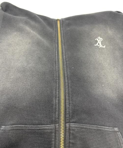 X-LARGE（エクストララージ）X-LARGE (エクストララージ) FADED WAFFLE ZIP UP HOODED SWEATSHIRT ブラック サイズ:Ⅿの古着・服飾アイテム