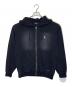 X-LARGE（エクストララージ）の古着「FADED WAFFLE ZIP UP HOODED SWEATSHIRT」｜ブラック