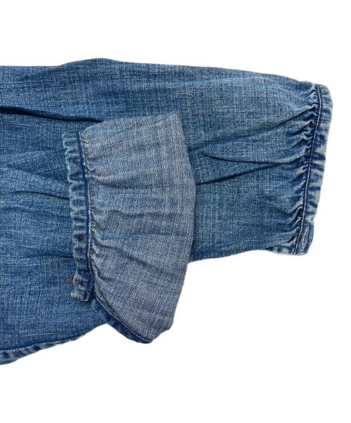 45R（フォーティファイブ・アール）45R (フォーティファイブ・アール) デニムギャザーブラウス ブルー サイズ:1の古着・服飾アイテム