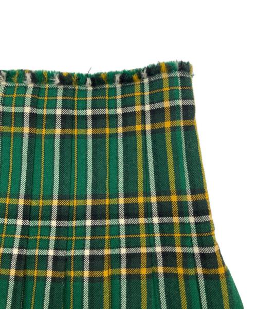 BALENCIAGA（バレンシアガ）BALENCIAGA (バレンシアガ) チェックショートスカート グリーン サイズ:38の古着・服飾アイテム