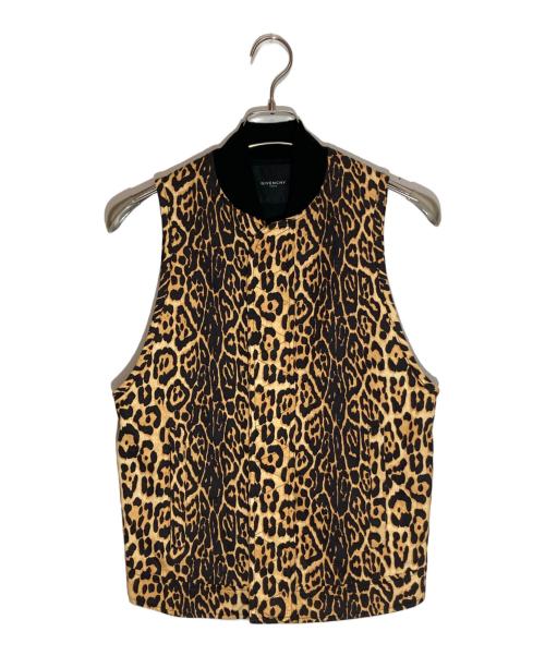GIVENCHY（ジバンシィ）GIVENCHY (ジバンシィ) レオパードベスト ブラック×ベージュ サイズ:44の古着・服飾アイテム