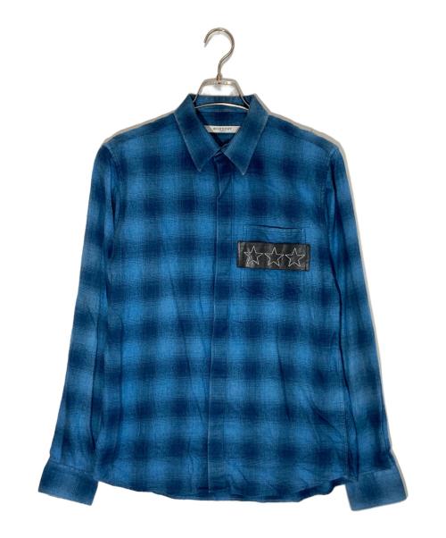 GIVENCHY（ジバンシィ）GIVENCHY (ジバンシィ) チェックシャツ ブルー サイズ:39の古着・服飾アイテム