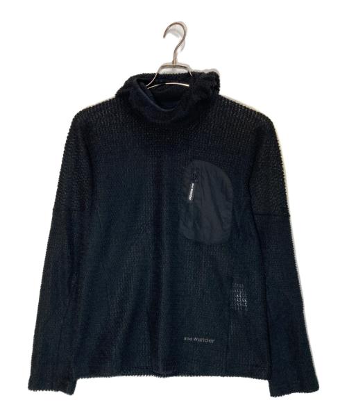 and wander（アンドワンダー）and wander (アンドワンダー) women's alpha direct hoodie 2 ブラック サイズ:SIZE WSの古着・服飾アイテム