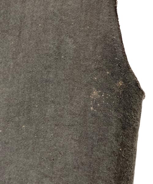 RICK OWENS（リックオウエンス）RICK OWENS (リックオウエンス) 切替レザーベスト グレー×ブラウン サイズ:XSの古着・服飾アイテム