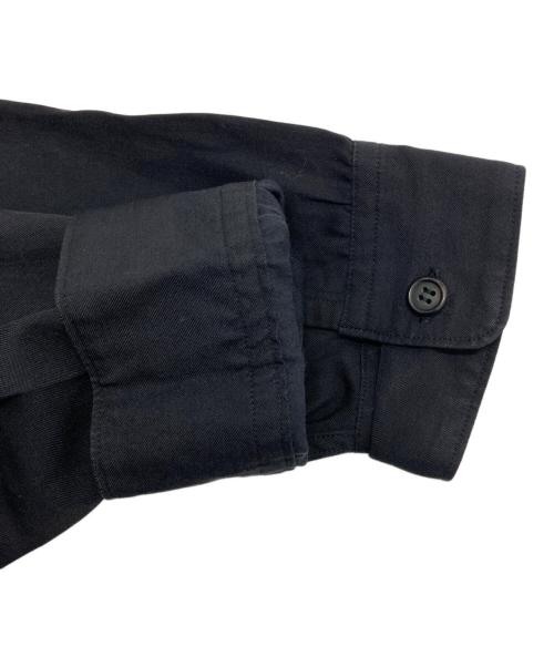 Y's for men（ワイズフォーメン）Y'S for men (ワイズフォーメン) コットンウールバンドカラーロングシャツ ブラック サイズ:-の古着・服飾アイテム