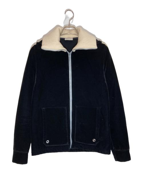BALENCIAGA（バレンシアガ）BALENCIAGA (バレンシアガ) レイヤードデザインベロアフーデットジャケット ブラック サイズ:SIZE Sの古着・服飾アイテム