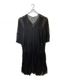 DEUXIEME CLASSE（ドゥーズィエム クラス）の古着「Sheer Boho ドレス」｜ブラック