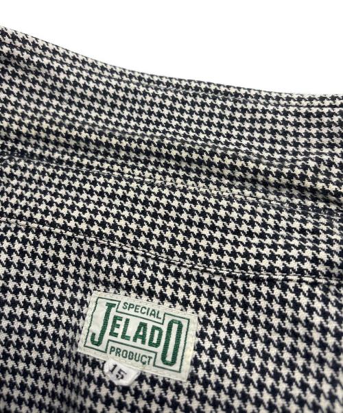 JELADO（ジェラード）JELADO (ジェラード) ヘビーネル千鳥柄ワークシャツ ブラック×ベージュ サイズ:15の古着・服飾アイテム