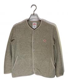 DANTON（ダントン）の古着「FLEECE COLLARLESS JACKET」｜グレー