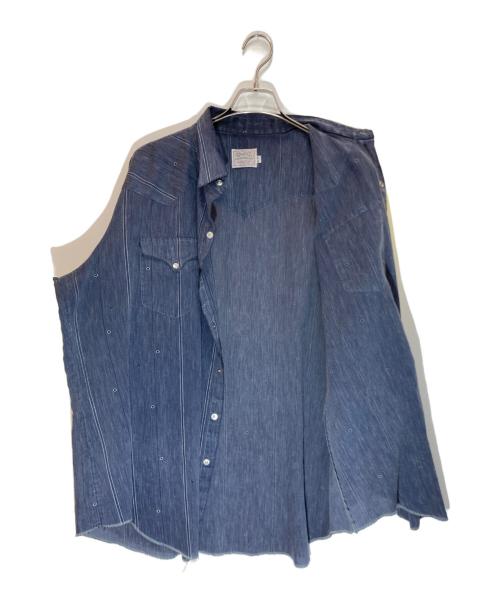 H BAR C（エイチバーシー）H BAR C (エイチバーシー) ウエスタンシャツ ネイビー サイズ:18-34の古着・服飾アイテム