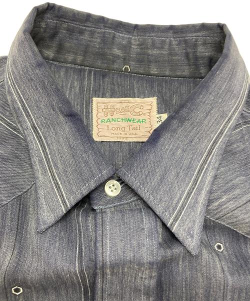 H BAR C（エイチバーシー）H BAR C (エイチバーシー) ウエスタンシャツ ネイビー サイズ:18-34の古着・服飾アイテム