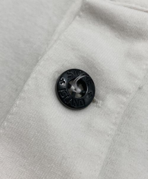 STONE ISLAND（ストーンアイランド）STONE ISLAND (ストーンアイランド) コットンロゴパッチポロシャツ ホワイト サイズ:Lの古着・服飾アイテム