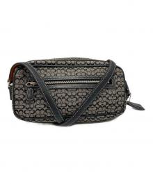 COACH（コーチ）の古着「ミニシグネチャーショルダーバッグ」｜ブラック