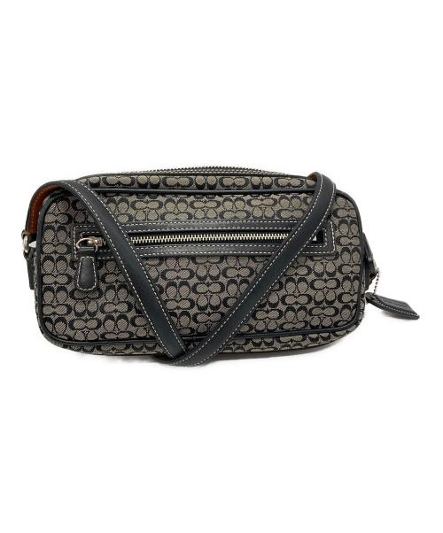 COACH（コーチ）COACH (コーチ) ミニシグネチャーショルダーバッグ ブラックの古着・服飾アイテム