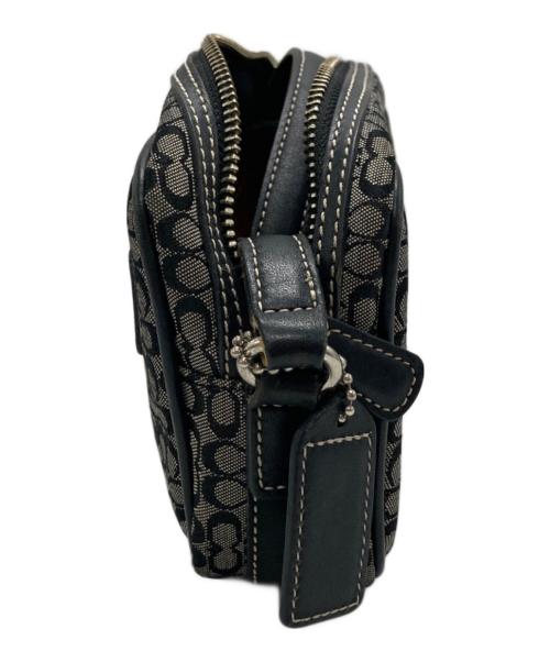COACH（コーチ）COACH (コーチ) ミニシグネチャーショルダーバッグ ブラックの古着・服飾アイテム