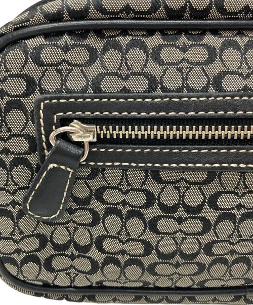 COACH（コーチ）COACH (コーチ) ミニシグネチャーショルダーバッグ ブラックの古着・服飾アイテム