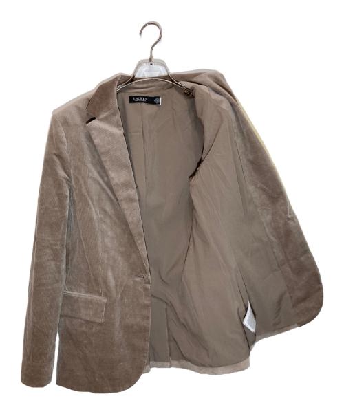 LAUREN RALPH LAUREN（ローレン ラルフ ローレン）LAUREN RALPH LAUREN (ローレン ラルフ ローレン) ブリオンコーデュロイブレザー ベージュ サイズ:SIZE 4の古着・服飾アイテム