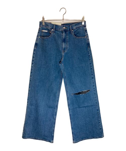 Calvin Klein（カルバンクライン）Calvin Klein (カルバンクライン) ワイドデニムパンツ ブルー サイズ:30の古着・服飾アイテム