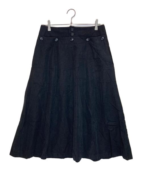 Y's（ワイズ）Y's (ワイズ) リネンロングスカート ブラック サイズ:SIZE 3の古着・服飾アイテム