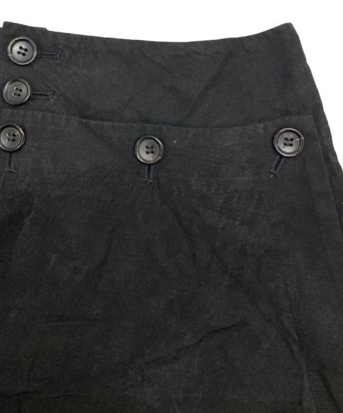 Y's（ワイズ）Y's (ワイズ) リネンロングスカート ブラック サイズ:SIZE 3の古着・服飾アイテム