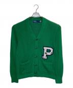 POLO RALPH LAURENポロ・ラルフローレン）の古着「レターマンカーディガン」｜グリーン