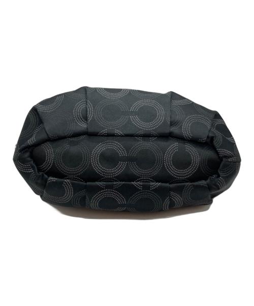 COACH（コーチ）COACH (コーチ) Cロゴ総柄ナイロン レザー ハンドバッグ ブラック サイズ:-の古着・服飾アイテム