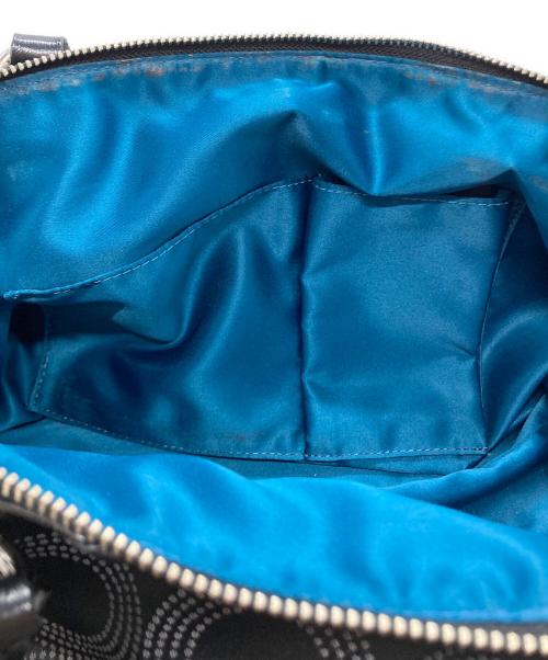 COACH（コーチ）COACH (コーチ) Cロゴ総柄ナイロン レザー ハンドバッグ ブラック サイズ:-の古着・服飾アイテム