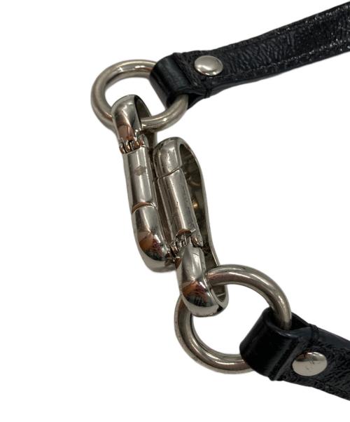 COACH（コーチ）COACH (コーチ) Cロゴ総柄ナイロン レザー ハンドバッグ ブラック サイズ:-の古着・服飾アイテム