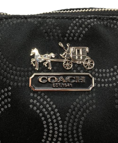 COACH（コーチ）COACH (コーチ) Cロゴ総柄ナイロン レザー ハンドバッグ ブラック サイズ:-の古着・服飾アイテム