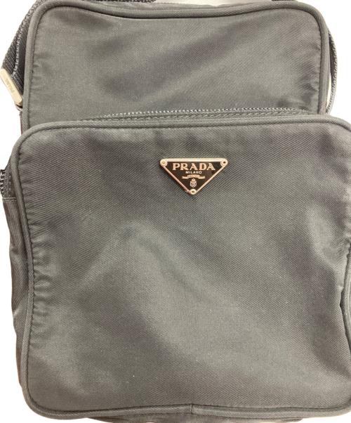 PRADA（プラダ）PRADA (プラダ) トライアングルロゴナイロンクロスショルダーバッグ ブラック サイズ:-の古着・服飾アイテム