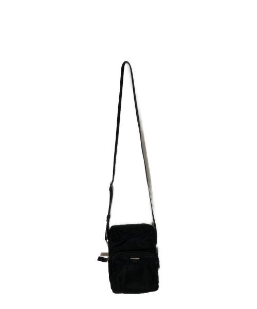 PRADA（プラダ）PRADA (プラダ) トライアングルロゴナイロンクロスショルダーバッグ ブラック サイズ:-の古着・服飾アイテム
