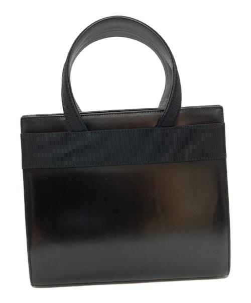 Salvatore Ferragamo（サルヴァトーレ フェラガモ）Salvatore Ferragamo (サルヴァトーレ フェラガモ) ヴァラリボン 2way ハンドバッグ ブラックの古着・服飾アイテム
