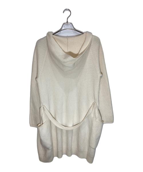 MaxMara（マックスマーラ）MaxMara (マックスマーラ) フーデットカシミヤブレンドロングカーディガン アイボリー サイズ:Sの古着・服飾アイテム