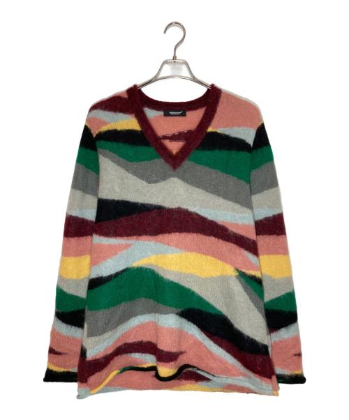 UNDERCOVER（アンダーカバー）UNDERCOVER (アンダーカバー) モヘアブレンドVネックセーター マルチカラー サイズ:SIZE 4の古着・服飾アイテム