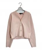 theoryセオリー）の古着「Wooster Crepe Knit Rounded Cardigan J」｜ピンク