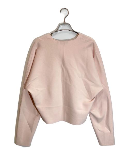 theory（セオリー）theory (セオリー) Wooster Crepe Knit Rounded Cardigan J ピンク サイズ:Sの古着・服飾アイテム