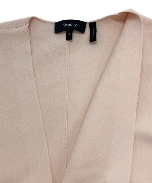 theory（セオリー）theory (セオリー) Wooster Crepe Knit Rounded Cardigan J ピンク サイズ:Sの古着・服飾アイテム
