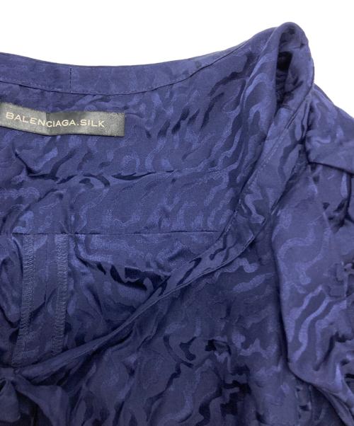 BALENCIAGA SILK（バレンシアガ シルク）BALENCIAGA SILK (バレンシアガ シルク) シルクワンピース ネイビー サイズ:34の古着・服飾アイテム
